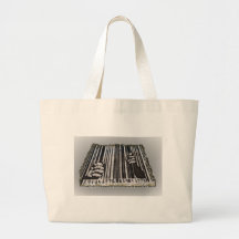 PRISON JAIL BAR CODE TOTE BAGS