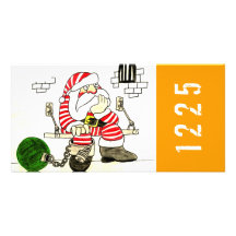 PRISON SANTA CUSTOM PHOTO CARD