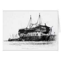 Prison Ship in Portsmouth Harbour Cards