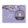 Prisoners of Love Mauve Wedding Table Number Card Post Card