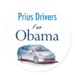 Prius Drivers for Obama Stickers