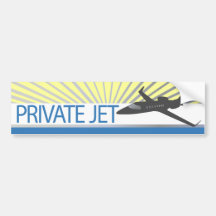 Private Jet Bumper Sticker