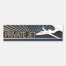 Private Jet Bumper Stickers