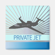 Private Jet Fridge Magnets