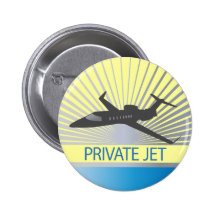 Private Jet Pinback Buttons
