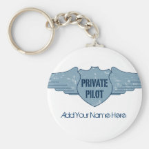 Private Pilot Blue Wings Key Chains