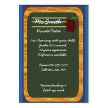 private tutor business card template