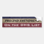 Pro-2nd Amendment and On the List Bumper Stickers