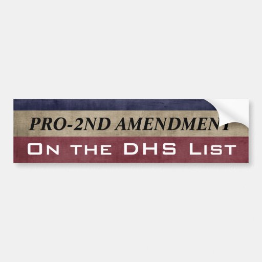 Pro2nd Amendment and On the List Bumper Stickers Zazzle