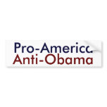 Pro-America, Anti-Obama Bumper Sticker
