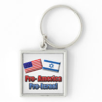 Pro-America/Israel Key Chain