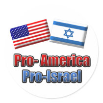 Pro-America/Israel Sticker
