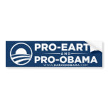 Pro-Earth Obama Bumper Sticker bumper stickers