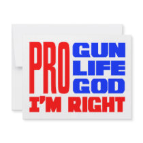 Pro Gun Life God I'm Right Personalized Announcements