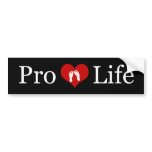 Pro-Life Heart and Baby Feet Bumper Sticker