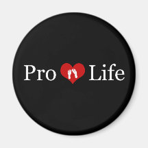 Pro-Life Heart and Baby Feet Fridge Magnets