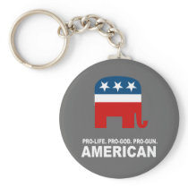 Pro-life. Pro-God. Pro-Gun American Key Chain