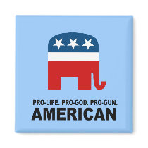 Pro-life. Pro-God. Pro-Gun American Fridge Magnets