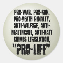 Pro-Life Round Stickers