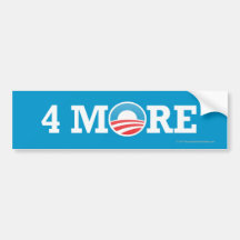 Pro-Obama sticker 4 More Bumper Stickers
