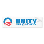 Pro-Obama - UNITY OVER DIVISION bumper stickers