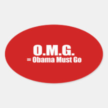 PRO-ROMNEY - OBAMA MUST GO -- .png Oval Stickers