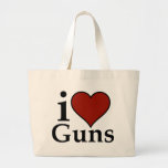 Pro Second Amendment: I Heart Guns Canvas Bags