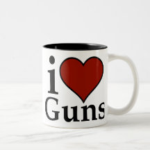 Pro Second Amendment: I Heart Guns Mug