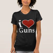 Pro Second Amendment: I Heart Guns T Shirt