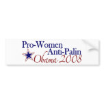 Pro Women Anti Palin (Obama 2008) Bumper Sticker