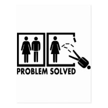 Problem solved - Man Postcard