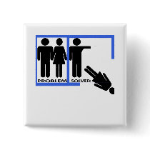 Problem Solved Woman Dumped Break Up Design Pinback Buttons