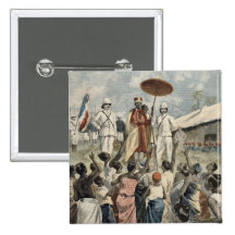Proclamation of the New King of Dahomey Buttons