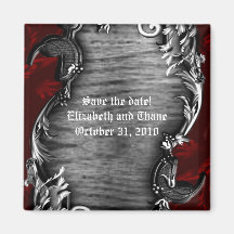 Proclimation Gothic Vampire Save the Date Fridge Magnets