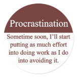 Procrastination stickers