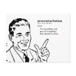 PROCRASTURBATION POST CARDS
