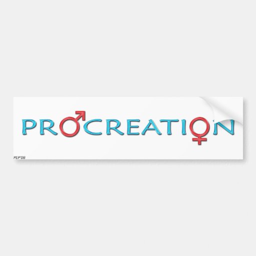 Procreation Car Bumper Sticker Zazzle