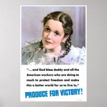 Produce For Victory Print