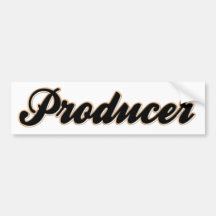 Producer Baseball Style Bumper Sticker