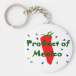Product of Mexico, Red Chilli Pepper T-Shirts Key Chain