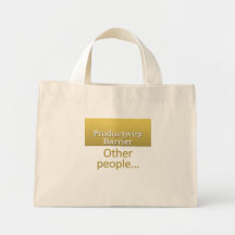 Productivity Barrier Definition Canvas Bag