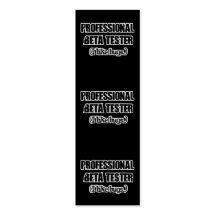 professional beta tester (like bugs) bookmark business card templates