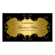 Professional Black Gold Elegant Business Business Cards