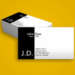 professional black/white (monogrammed) business cards