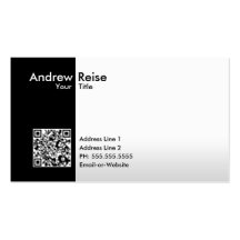 professional black/white QR code Business Card Template
