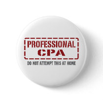 Professional CPA Pinback Button