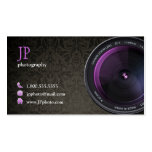 Professional Damask Photographer Camera Lens Business Card Template