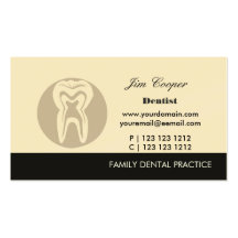 Professional Design with Tooth Business Card Template