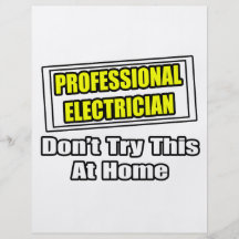 Professional Electrician...Don't Try This At Home Flyer