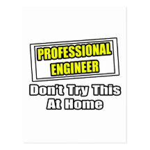 Professional Engineer...Don't Try This At Home Post Card